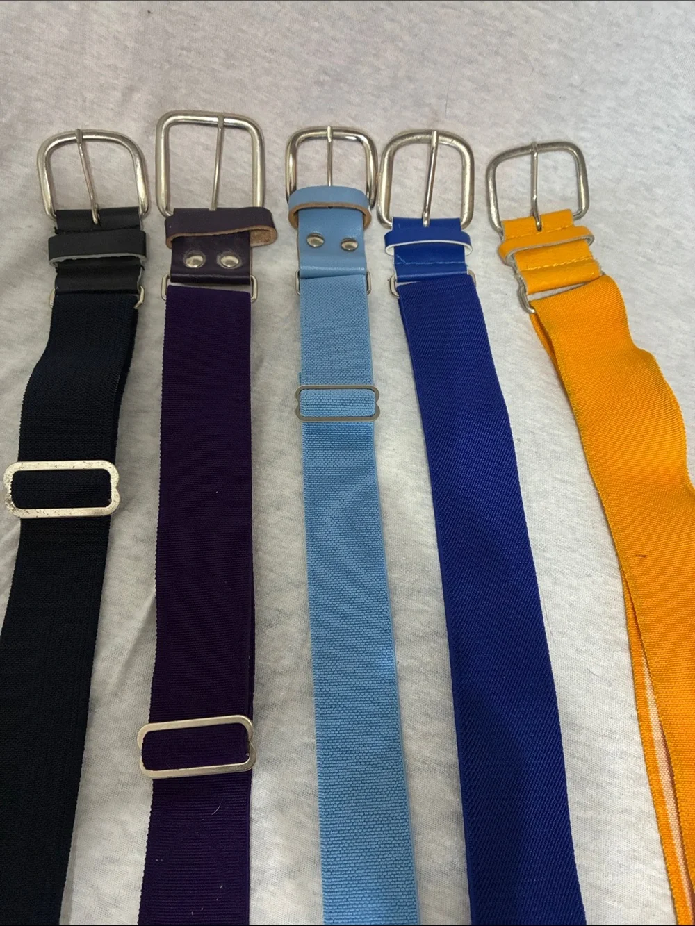 Kids Softball/baseball Elastic Belt - Blue, Light Blue, Purple, Black, Yellow